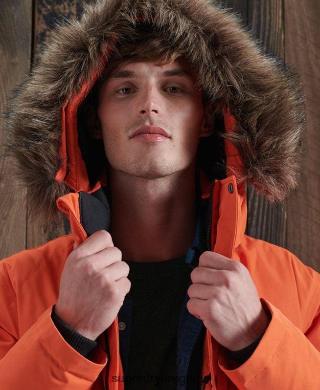 uy Superdry hombres chamarra bomber Everest de plumón para la nieve naranja DT2N8Z1194 ropa