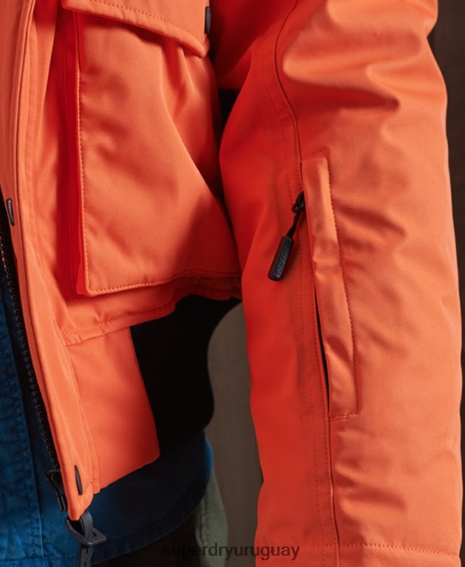 uy Superdry hombres chamarra bomber Everest de plumón para la nieve naranja DT2N8Z1194 ropa