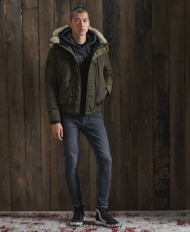 uy Superdry hombres chamarra bomber de rescate chinook caqui DT2N8Z4541 ropa
