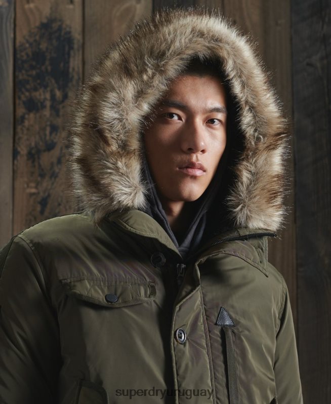 uy Superdry hombres chamarra bomber de rescate chinook caqui DT2N8Z4541 ropa