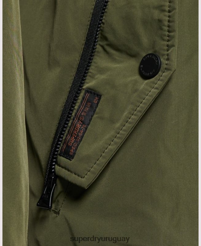 uy Superdry hombres chamarra bomber de vuelo militar caqui DT2N8Z1144 ropa