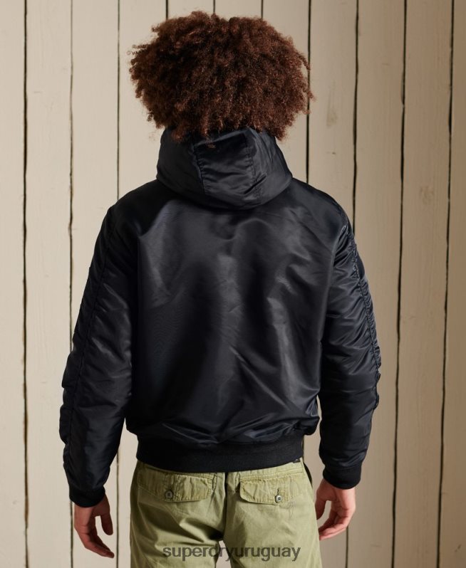 uy Superdry hombres chamarra bomber ma1 con capucha Armada DT2N8Z4658 ropa