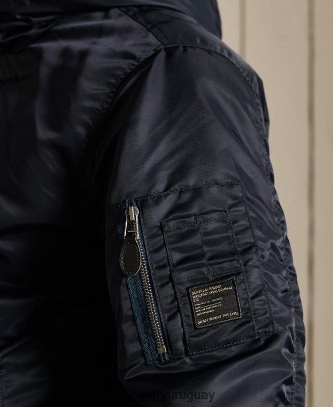 uy Superdry hombres chamarra bomber ma1 con capucha Armada DT2N8Z4658 ropa