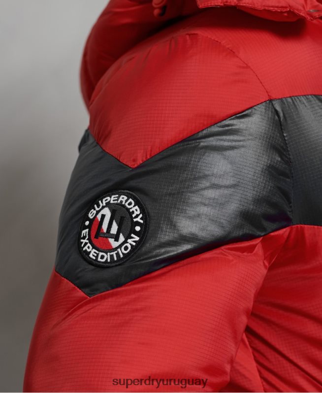 uy Superdry hombres chamarra capitonada Stratus rojo DT2N8Z4789 ropa