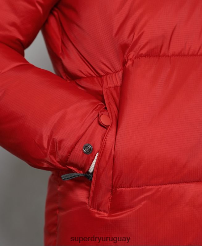 uy Superdry hombres chamarra capitonada Stratus rojo DT2N8Z4789 ropa