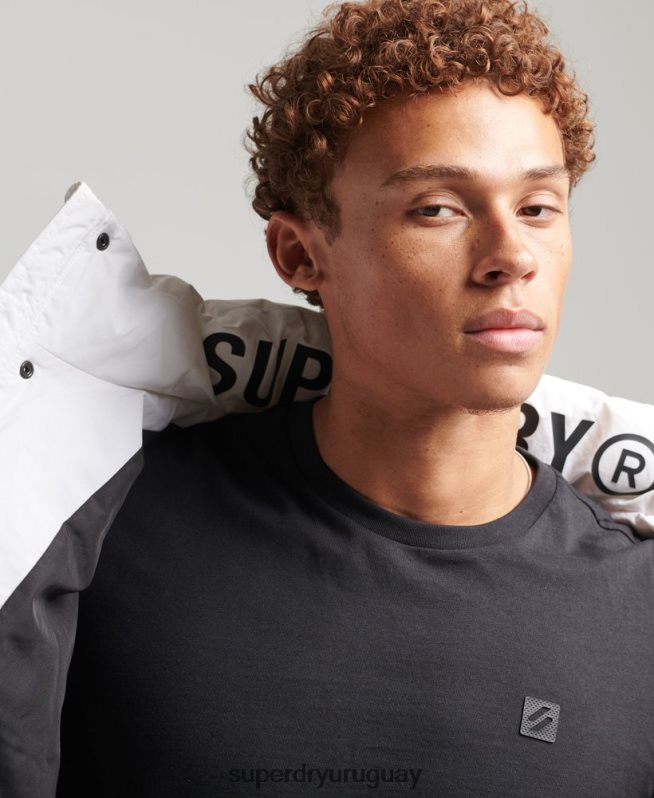 uy Superdry hombres chamarra capitonada con capucha blanco DT2N8Z1054 ropa
