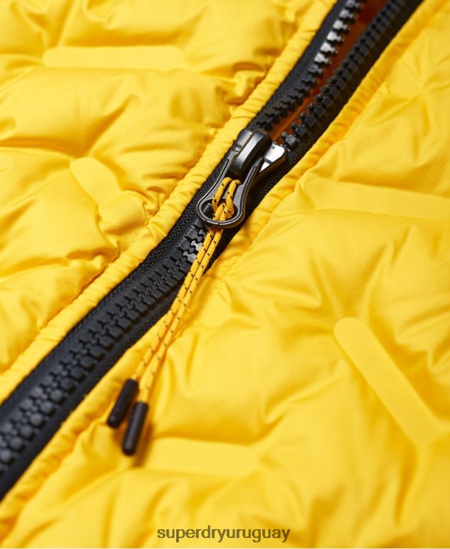 uy Superdry hombres chamarra capitonada con mezcla de radar amarillo DT2N8Z1183 ropa