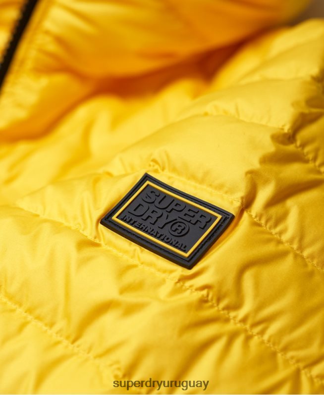 uy Superdry hombres chamarra capitonada con mezcla de radar amarillo DT2N8Z1183 ropa
