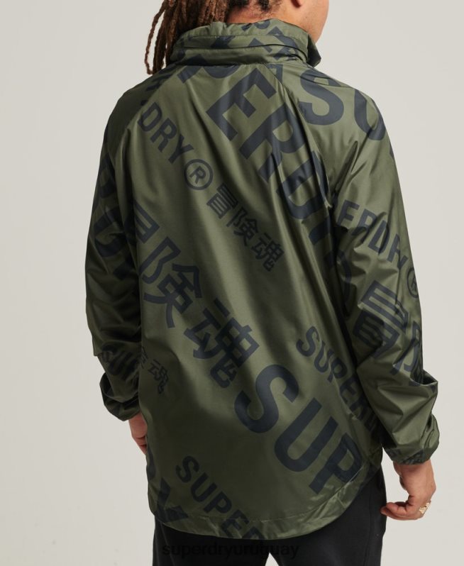 uy Superdry hombres chamarra casual con gráfico esencial caqui DT2N8Z4552 ropa