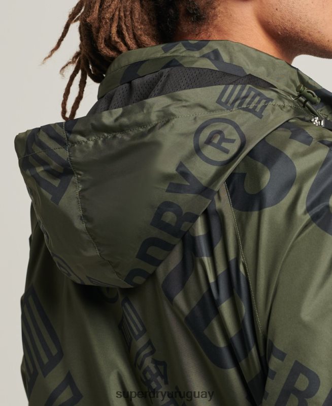 uy Superdry hombres chamarra casual con gráfico esencial caqui DT2N8Z4552 ropa