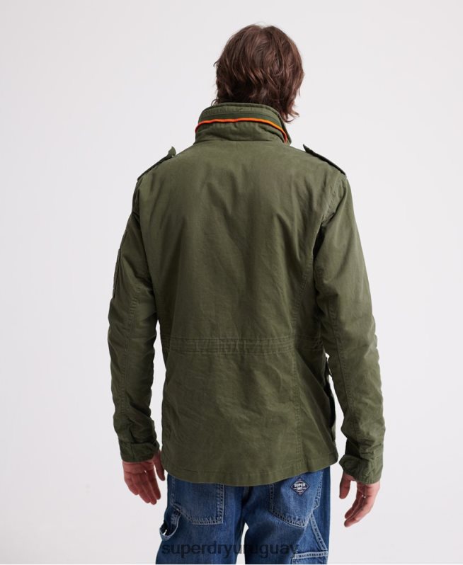 uy Superdry hombres chamarra clásica con bolsillo de rookie verde DT2N8Z4626 ropa