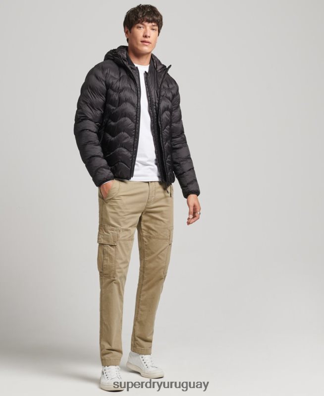 uy Superdry hombres chamarra con capucha gris oscuro DT2N8Z4506 ropa