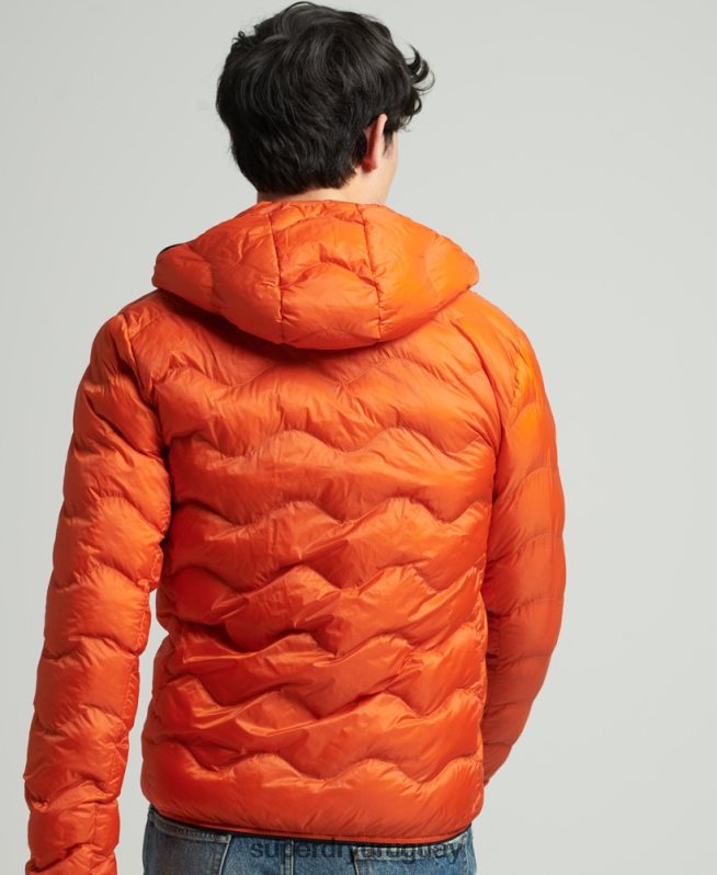 uy Superdry hombres chamarra con capucha naranja DT2N8Z4527 ropa