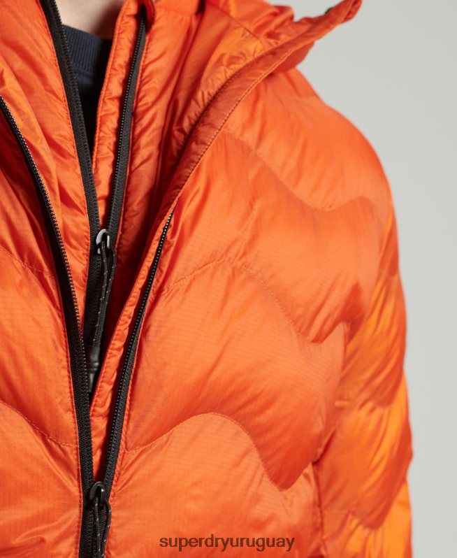 uy Superdry hombres chamarra con capucha naranja DT2N8Z4527 ropa
