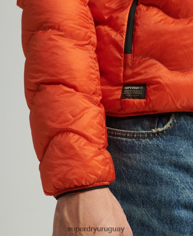 uy Superdry hombres chamarra con capucha naranja DT2N8Z4527 ropa