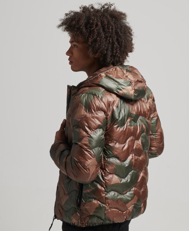 uy Superdry hombres chamarra con capucha verde DT2N8Z4700 ropa