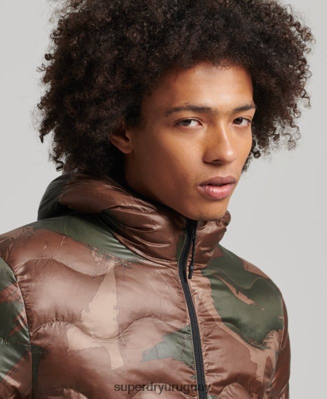 uy Superdry hombres chamarra con capucha verde DT2N8Z4700 ropa