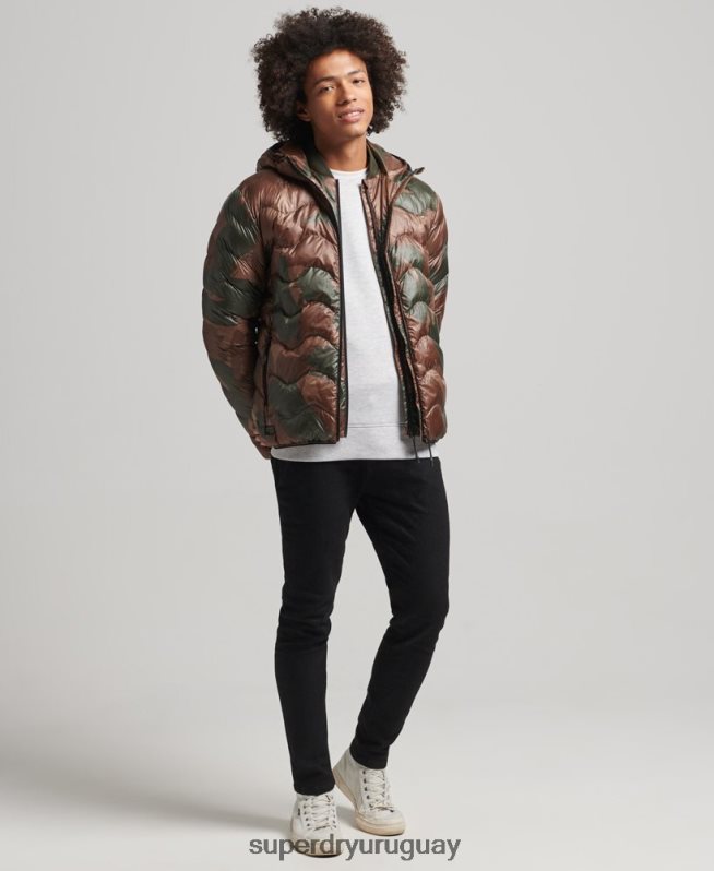 uy Superdry hombres chamarra con capucha verde DT2N8Z4700 ropa