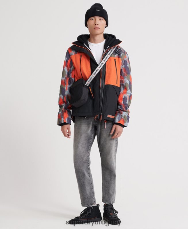uy Superdry hombres chamarra con capucha y estampado polar sd-wind attacker multi DT2N8Z1201 ropa