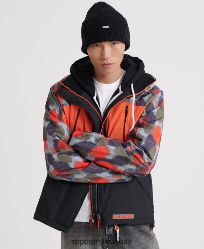 uy Superdry hombres chamarra con capucha y estampado polar sd-wind attacker multi DT2N8Z1201 ropa