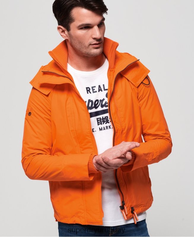 uy Superdry hombres chamarra cortavientos técnica con capucha y cremallera pop azul DT2N8Z4791 ropa