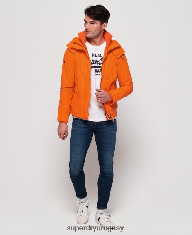 uy Superdry hombres chamarra cortavientos técnica con capucha y cremallera pop azul DT2N8Z4791 ropa