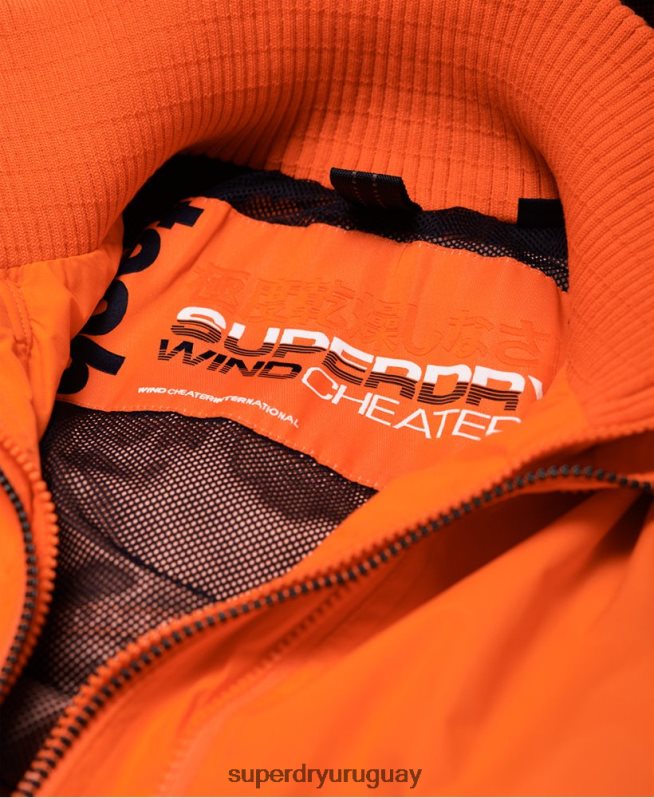 uy Superdry hombres chamarra cortavientos técnica con capucha y cremallera pop azul DT2N8Z4791 ropa