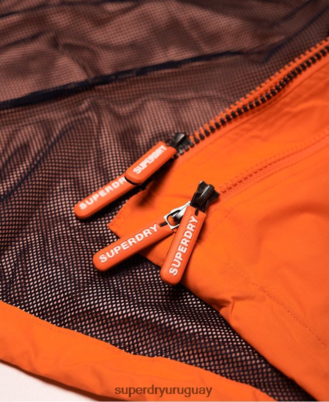 uy Superdry hombres chamarra cortavientos técnica con capucha y cremallera pop azul DT2N8Z4791 ropa