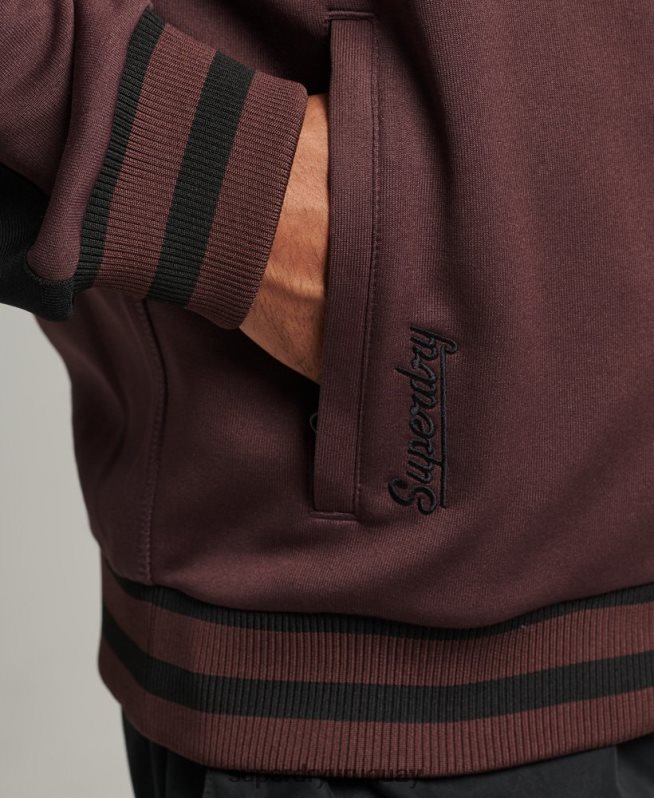 uy Superdry hombres chamarra de chándal Suika de punto rojo DT2N8Z690 ropa