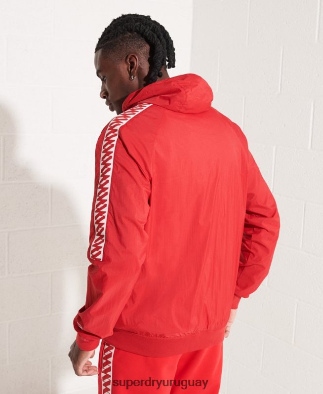 uy Superdry hombres chamarra de chándal sd-windrunner con capucha rojo DT2N8Z4610 ropa