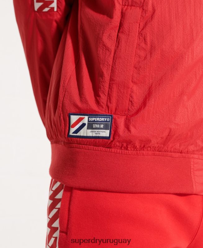 uy Superdry hombres chamarra de chándal sd-windrunner con capucha rojo DT2N8Z4610 ropa