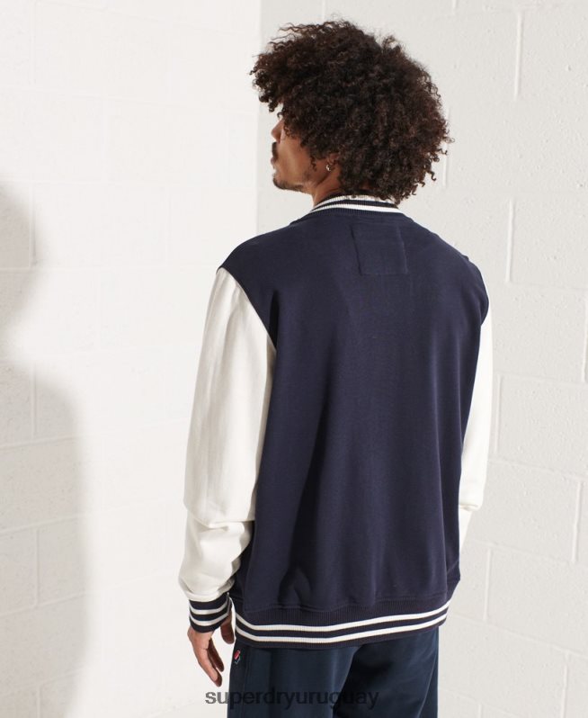 uy Superdry hombres chamarra de chenilla code Armada DT2N8Z4568 ropa