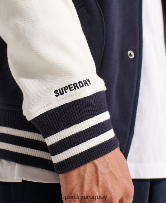 uy Superdry hombres chamarra de chenilla code Armada DT2N8Z4568 ropa