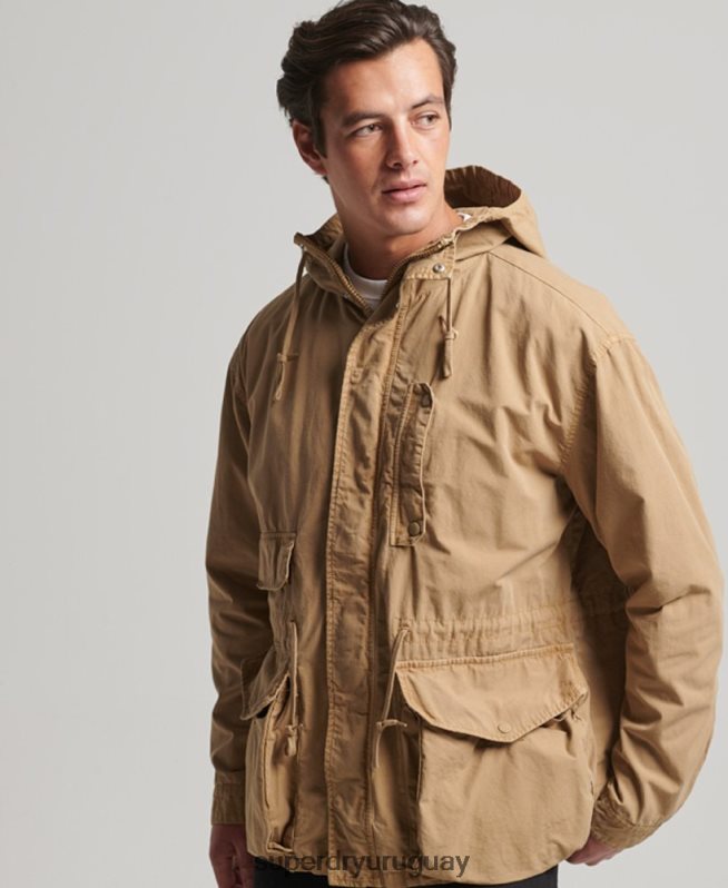 uy Superdry hombres chamarra de cubierta con capucha broncearse DT2N8Z932 ropa