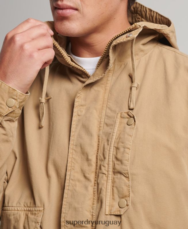 uy Superdry hombres chamarra de cubierta con capucha broncearse DT2N8Z932 ropa