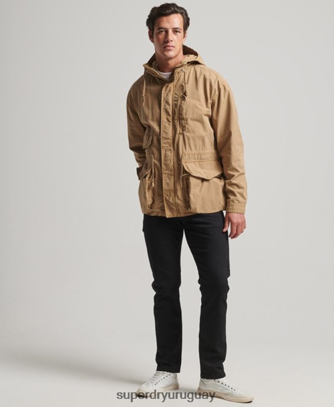uy Superdry hombres chamarra de cubierta con capucha broncearse DT2N8Z932 ropa