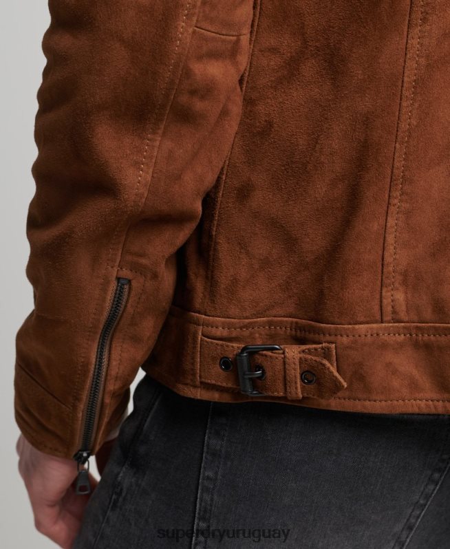 uy Superdry hombres chamarra de gamuza de entrenador de estudios broncearse DT2N8Z1147 ropa