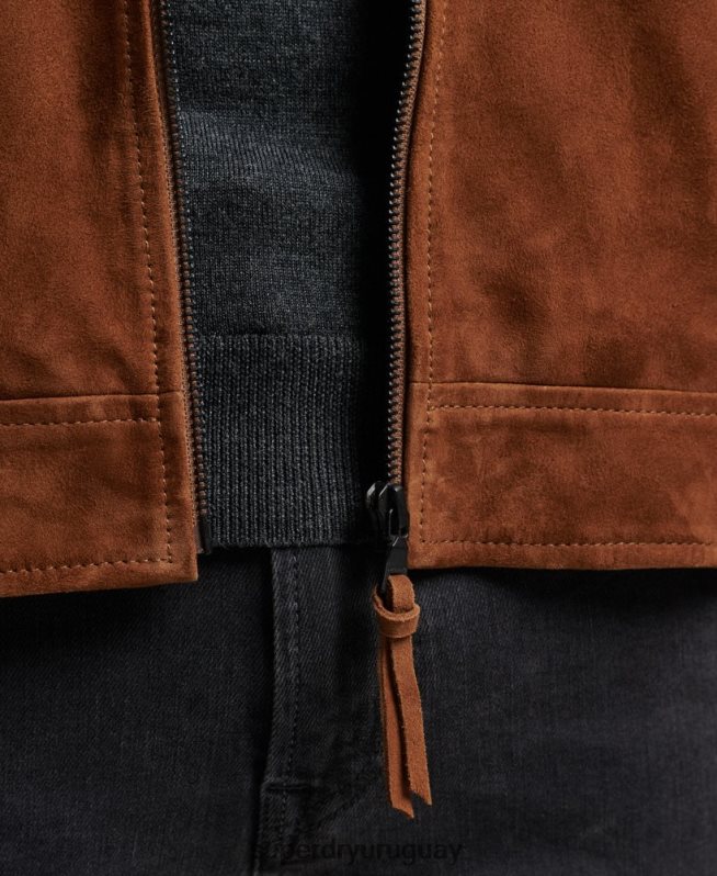 uy Superdry hombres chamarra de gamuza de entrenador de estudios broncearse DT2N8Z1147 ropa