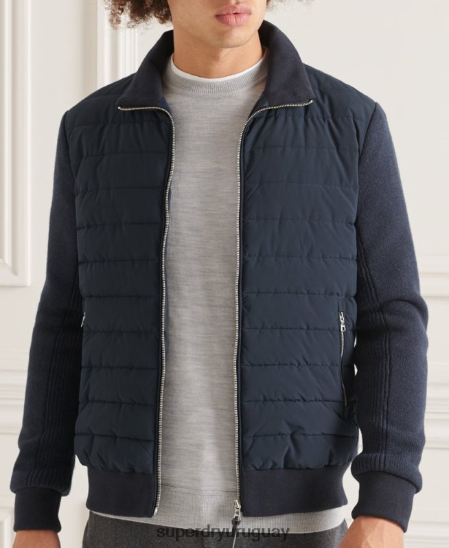 uy Superdry hombres chamarra de mezcla de punto acolchada Studios Armada DT2N8Z1034 ropa