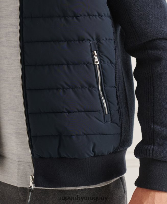 uy Superdry hombres chamarra de mezcla de punto acolchada Studios Armada DT2N8Z1034 ropa