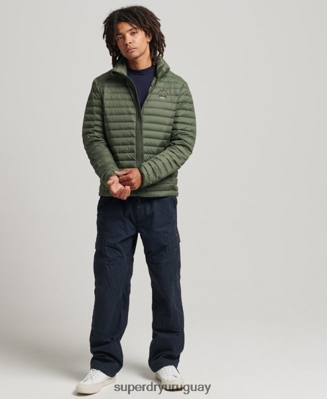 uy Superdry hombres chamarra de plumón con núcleo técnico caqui DT2N8Z4504 ropa