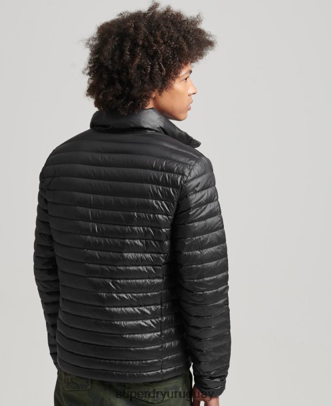 uy Superdry hombres chamarra de plumón con núcleo técnico negro DT2N8Z4474 ropa