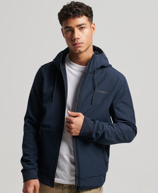 uy Superdry hombres chamarra de punto de canalé Code Tech Armada DT2N8Z1139 ropa
