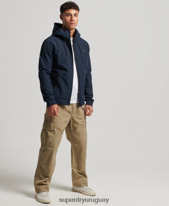 uy Superdry hombres chamarra de punto de canalé Code Tech Armada DT2N8Z1139 ropa