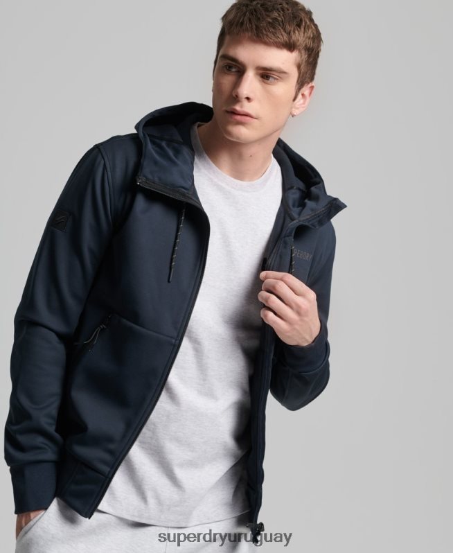uy Superdry hombres chamarra deportiva de tejido técnico suave Armada DT2N8Z4705 ropa