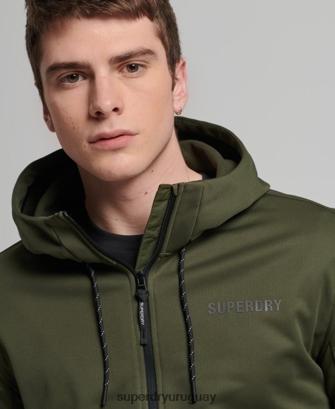 uy Superdry hombres chamarra deportiva de tejido técnico suave caqui DT2N8Z1132 ropa