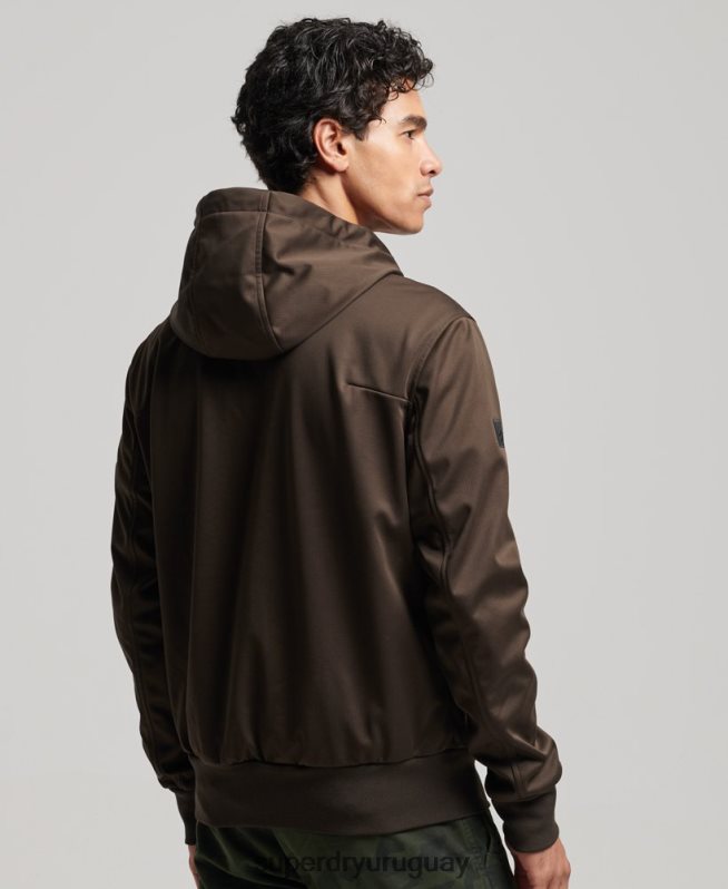 uy Superdry hombres chamarra deportiva de tejido técnico suave marrón DT2N8Z4600 ropa