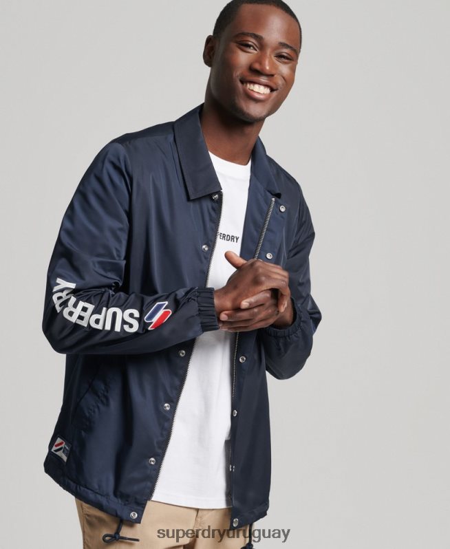 uy Superdry hombres chamarra entrenador Code Essential Armada DT2N8Z4580 ropa