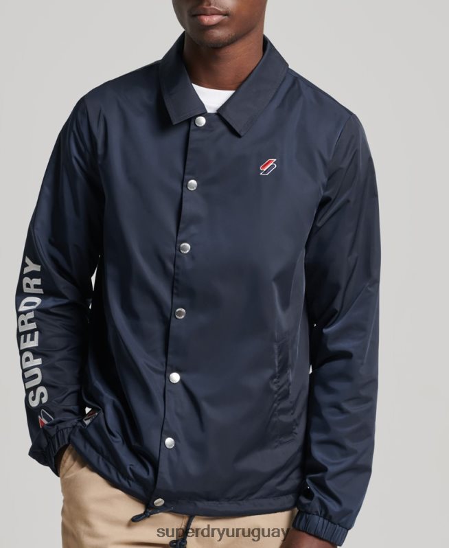 uy Superdry hombres chamarra entrenador Code Essential Armada DT2N8Z4580 ropa
