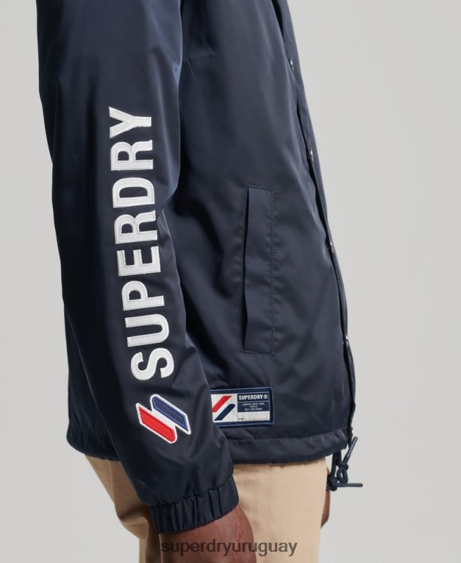 uy Superdry hombres chamarra entrenador Code Essential Armada DT2N8Z4580 ropa